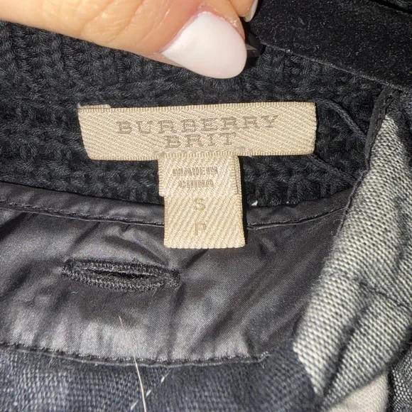 Burberry Black Chunky Ribbed Button Cardigan bomber jacket - Picture 4 of 6